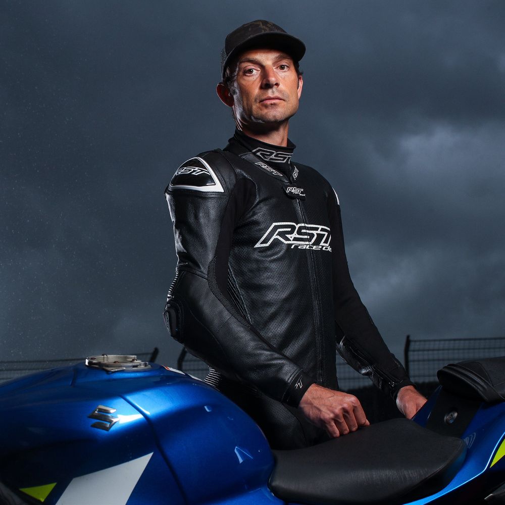 RST V4.1 Evo Kangaroo Airbag One Piece Leather Suit Black / Black