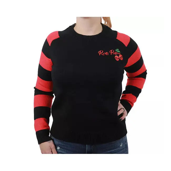 Rusty Pistons Cutter Ladies Sweatshirt Black / Red - FREE UK Shipping, FREE 365 Day Returns | Moto Central