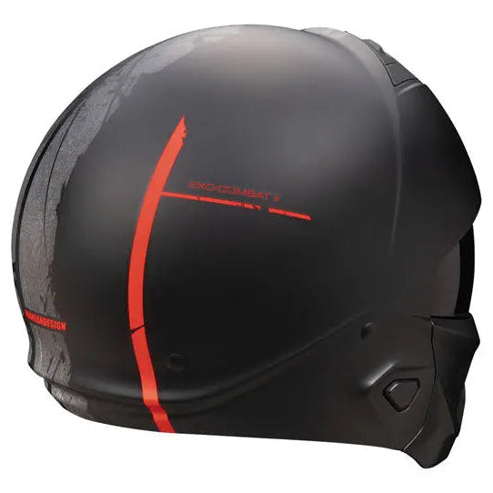 Scorpion Exo-Combat 2 Lord Matt Black / Red — right-side view