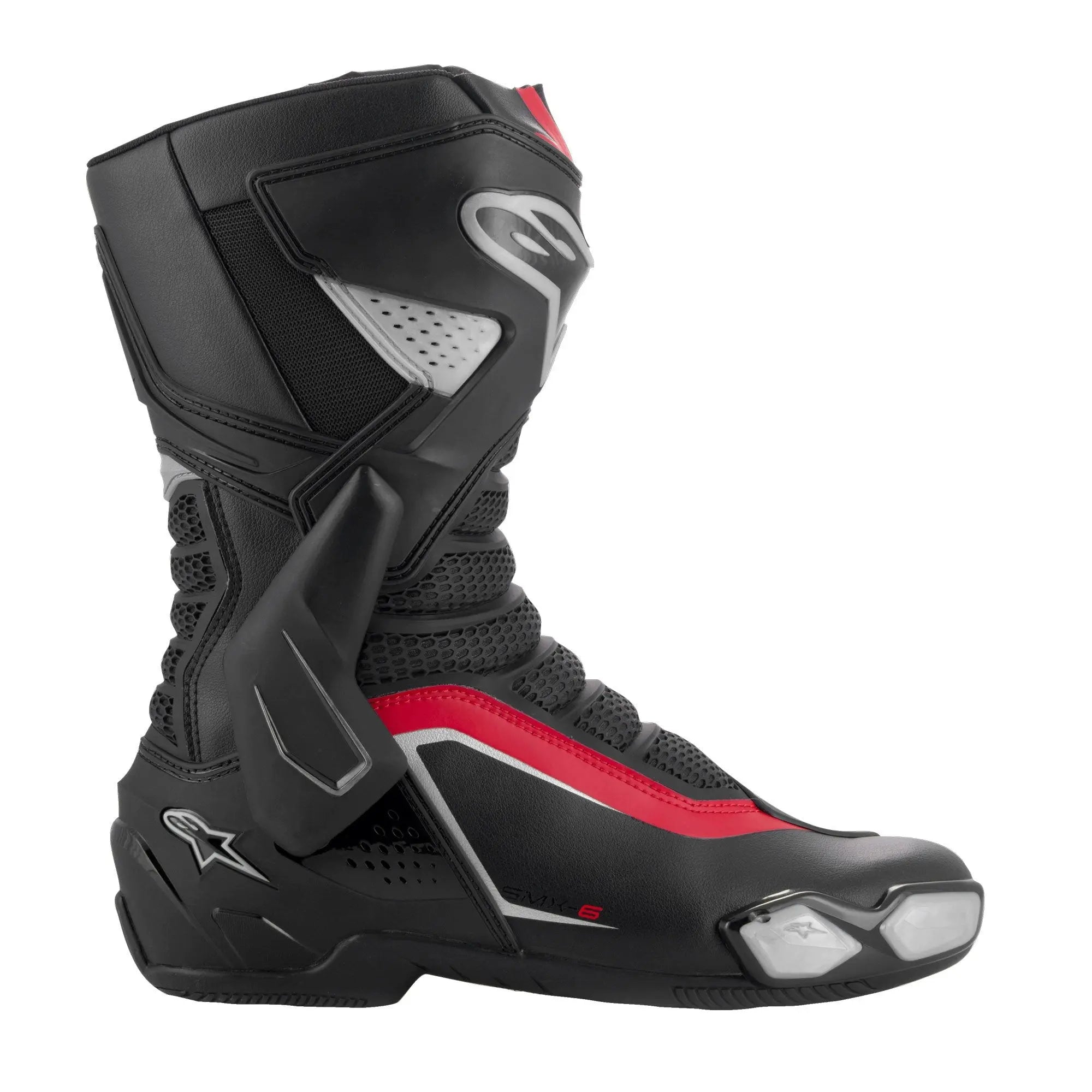 Alpinestars SMX-6 V3 Boots Black / Silver / Red - FREE UK Shipping, FREE 365 Day Returns | Moto Central