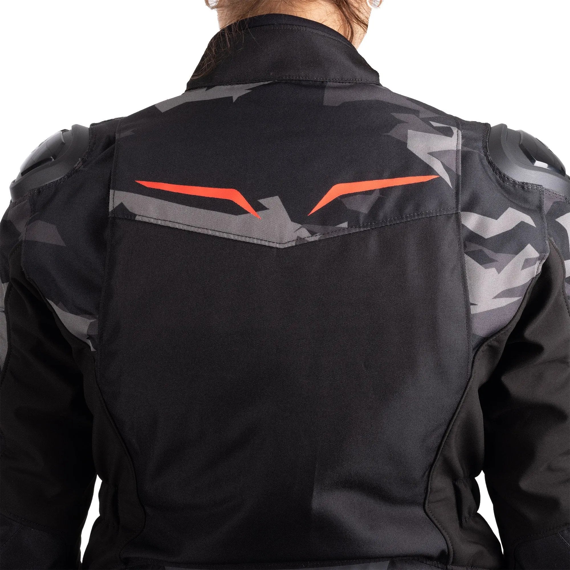 Oxford Omega 1.0 Dry2Dry Ladies Textile Jacket Black / Camo / Red - FREE UK Shipping, FREE 365 Day Returns | Moto Central