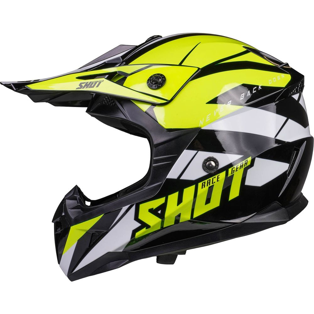Shot Pulse MX Revenge Black / Neon Yellow / Glossy White