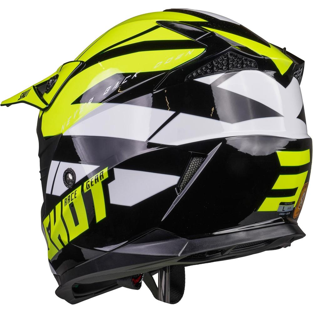 Shot Pulse MX Revenge Black / Neon Yellow / Glossy White