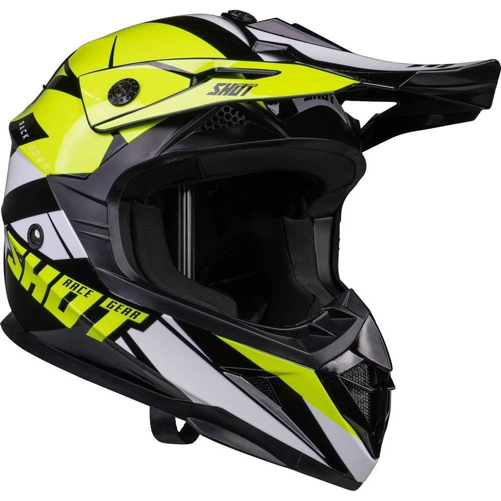 Shot Pulse MX Revenge Black / Neon Yellow / Glossy White
