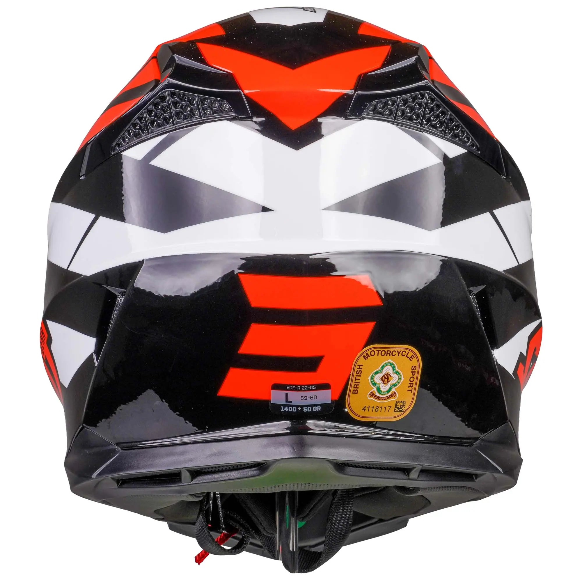 Shot Pulse MX Helmet Revenge Black / Orange / Glossy White - FREE UK Shipping, FREE 365 Day Returns | Moto Central