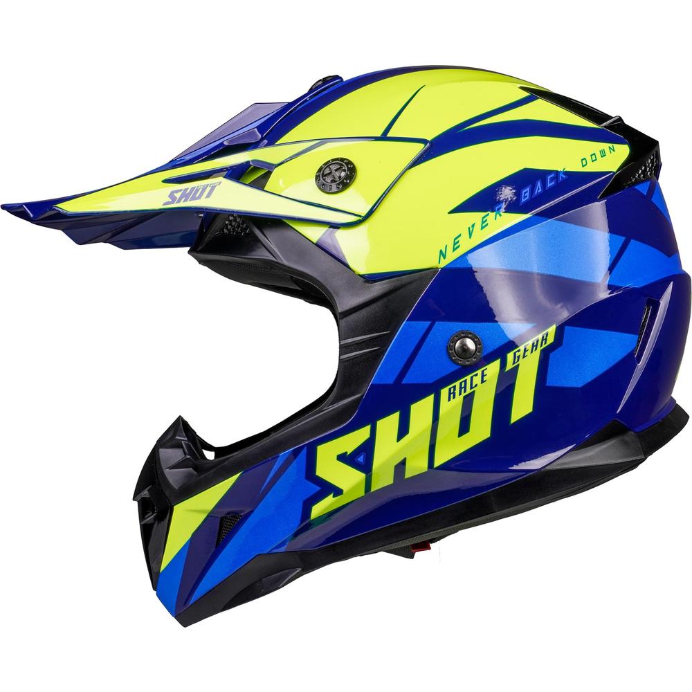 Shot Pulse MX Revenge Navy / Neon Yellow / Glossy Blue