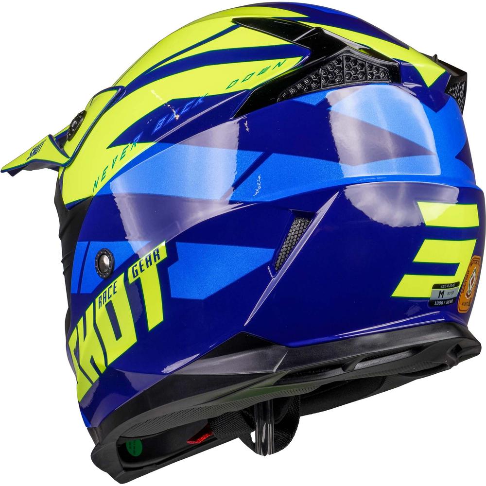 Shot Pulse MX Revenge Navy / Neon Yellow / Glossy Blue
