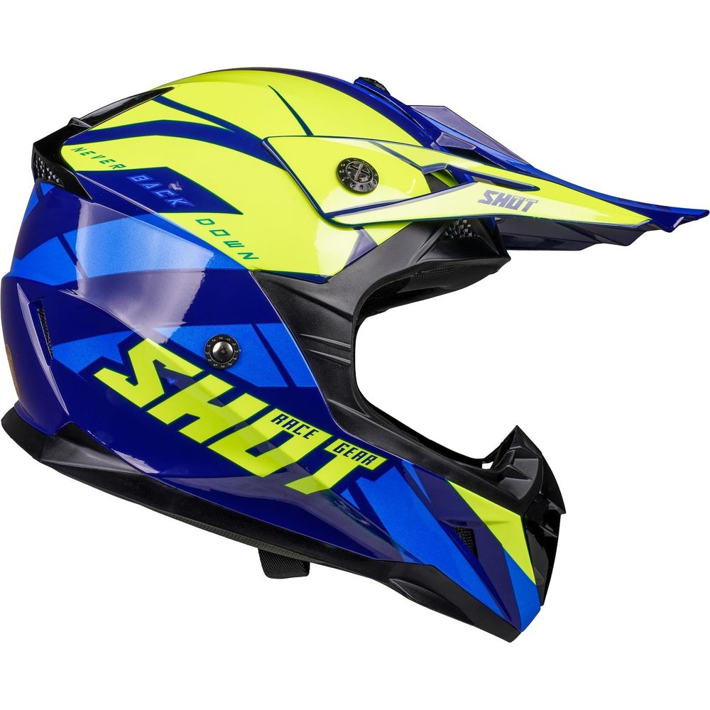 Shot Pulse MX Revenge Navy / Neon Yellow / Glossy Blue