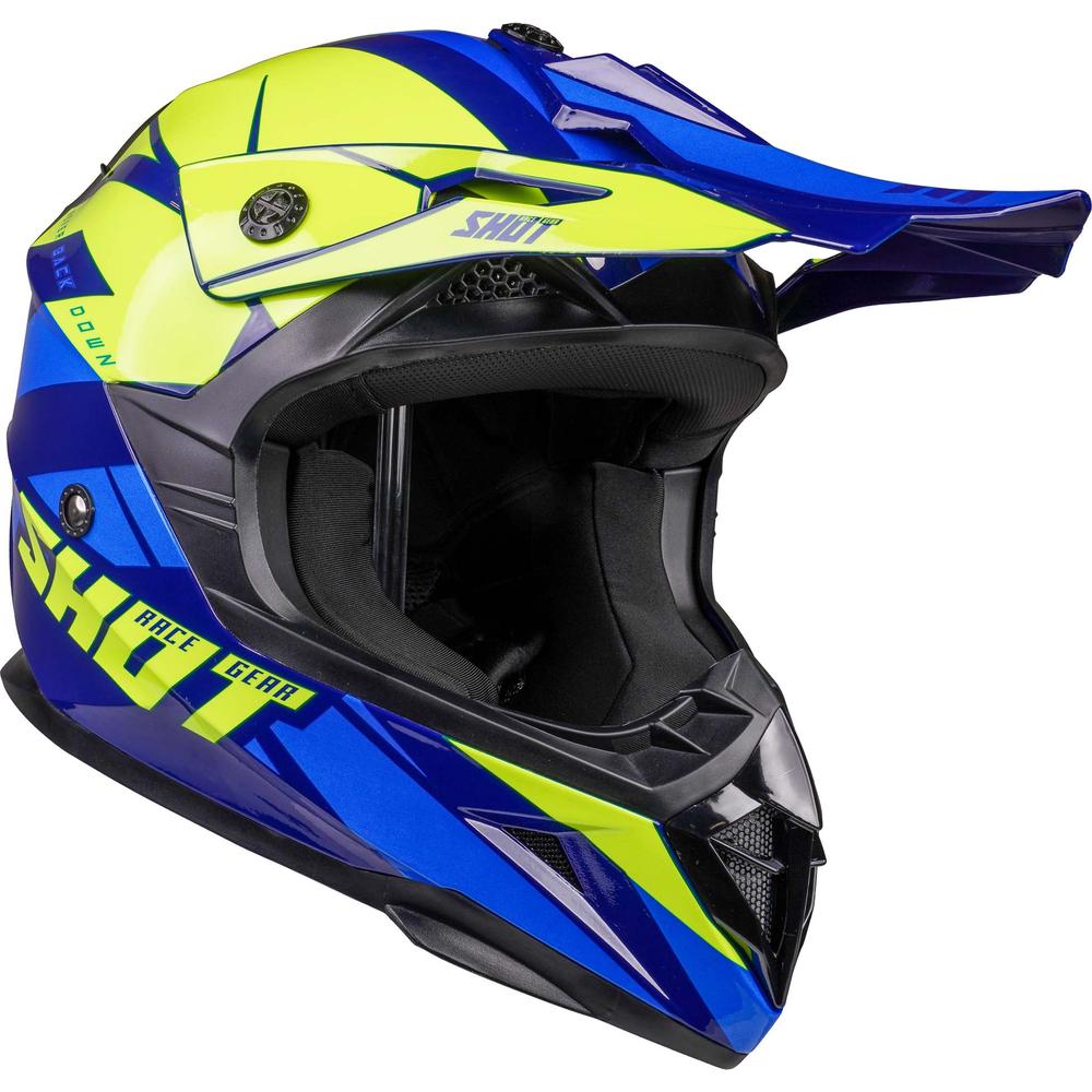 Shot Pulse MX Revenge Navy / Neon Yellow / Glossy Blue