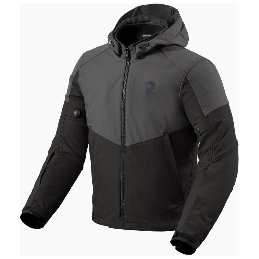 Revit Afterburn H2O Textile Jacket Black / Anthracite black and anthracite textile jacket front view