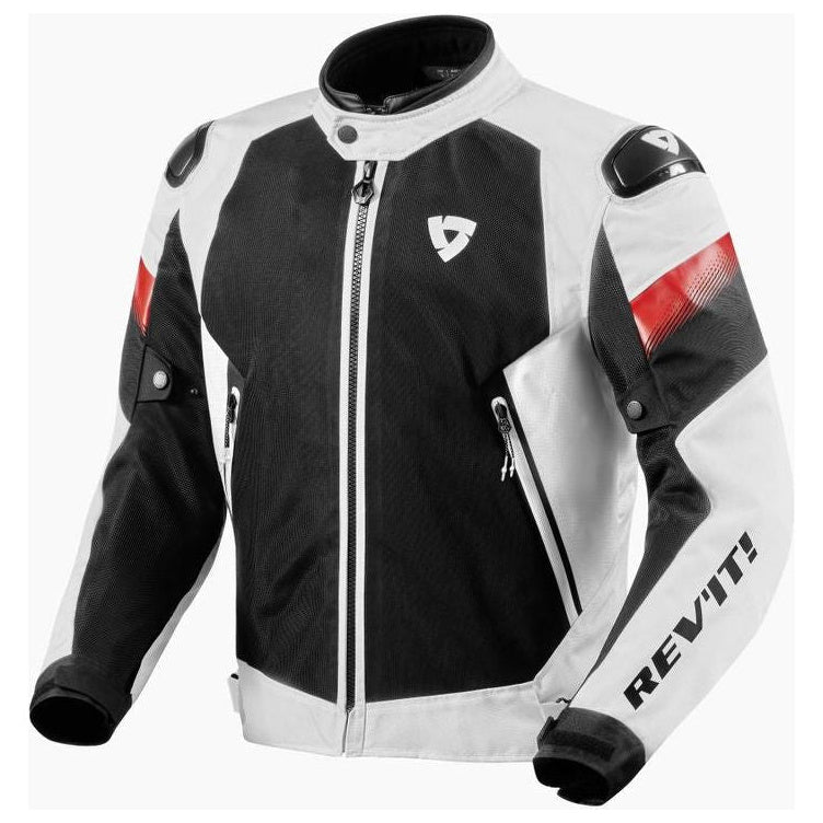 Revit Control Air H2O Textile Jacket White / Black - front view