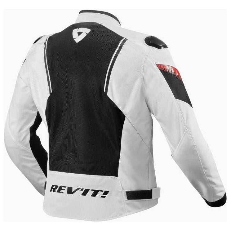 Revit Control Air H2O Textile Jacket White / Black - rear view
