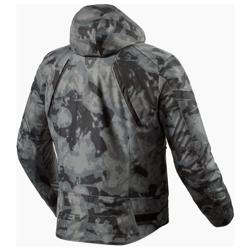 Revit Flare 3 H2O Textile Jacket Camo / Dark Grey - rear view