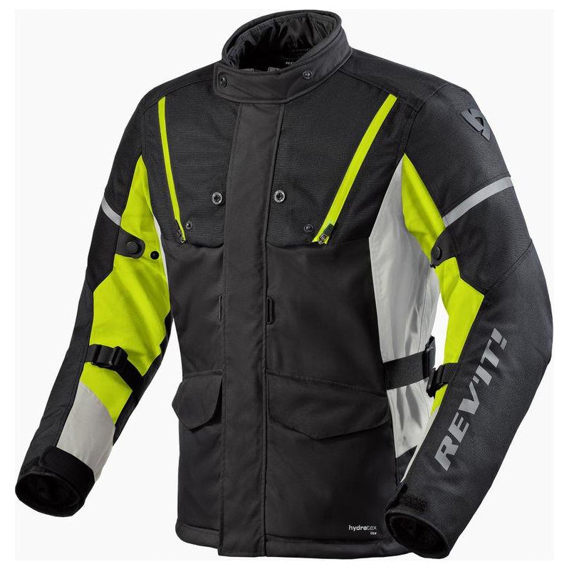 Revit Horizon 3 H2O Textile Jacket Black / Neon Yellow - front view