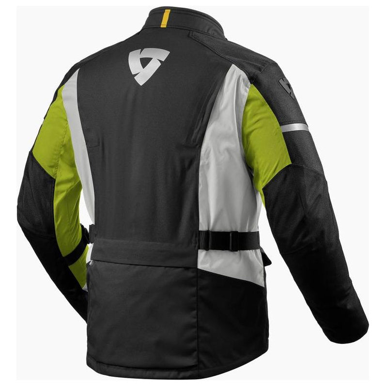 Revit Horizon 3 H2O Textile Jacket Black / Neon Yellow - rear view