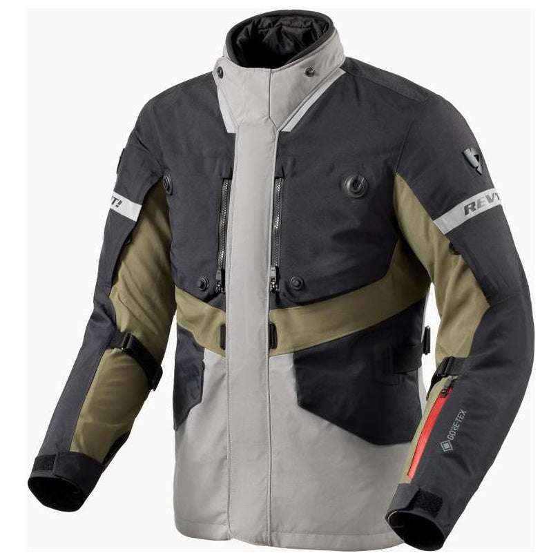 Revit Neptune 3 Gore-Tex Jacket Black / Dark Green - front view