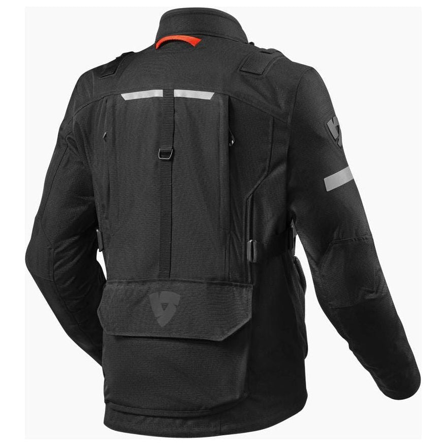 Revit Sand 4 H2O Textile Jacket Black - rear view