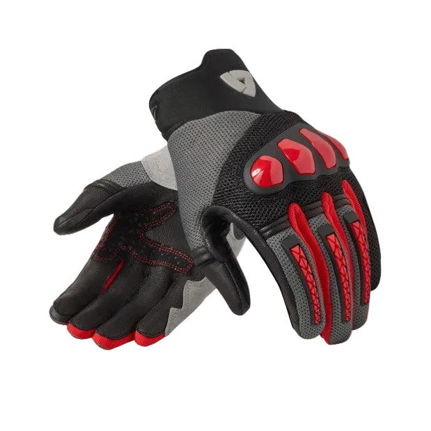 Revit Speedart Air Mesh Textile Gloves Grey / Red - pair angled view