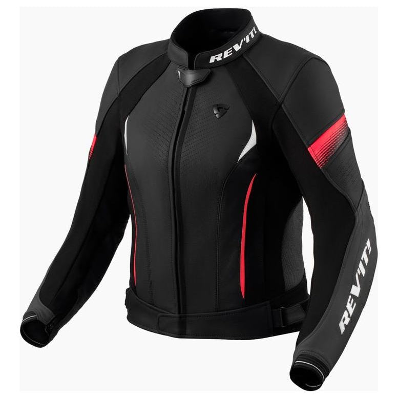 Revit Xena 4 Ladies Leather Jacket Black / Pink, front view