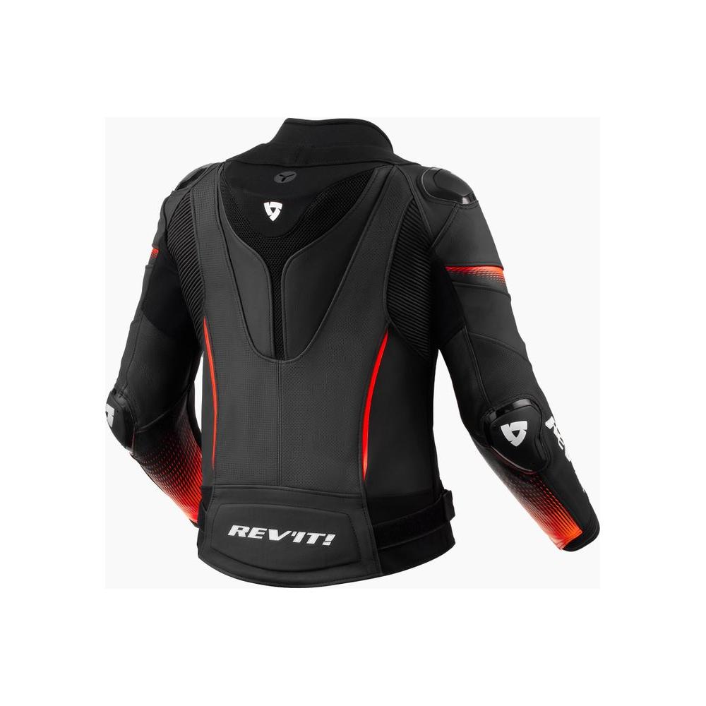 Revit Xena 4 Pro Ladies Leather Jacket Black / Neon Red