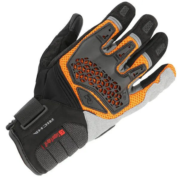Richa Bogota Textile Gloves Black / Orange  - FREE UK Shipping, FREE 365 Day Returns | Moto Central