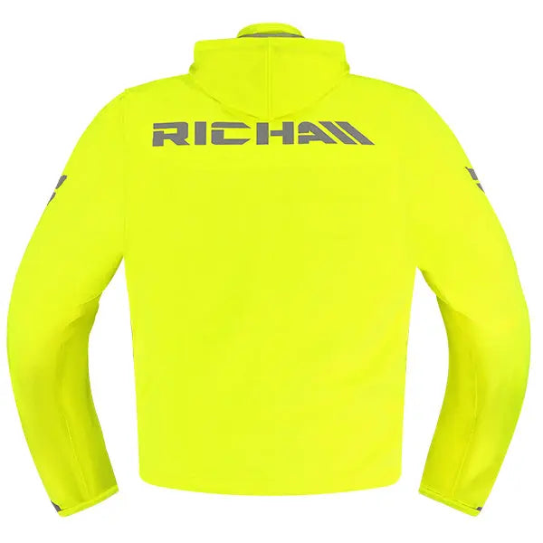 Richa Rain Stretch 2L Over Hoodie Fluo Yellow - FREE UK Shipping, FREE 365 Day Returns | Moto Central