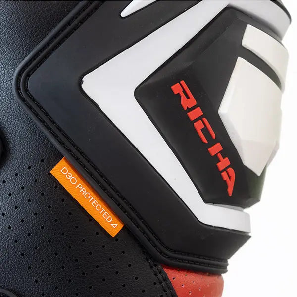 Richa Stradale Boots Black / Red FREE UK Delivery, FREE 365 Day Returns | Moto Central