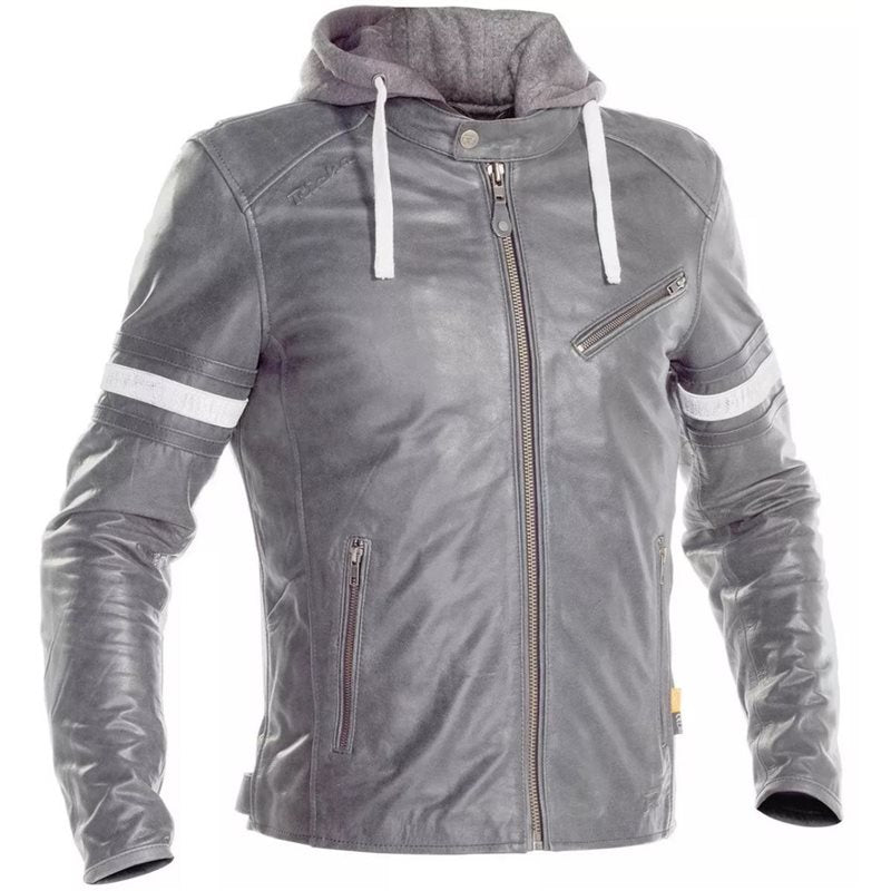 Richa Toulon 2 Hooded Leather Jacket Grey