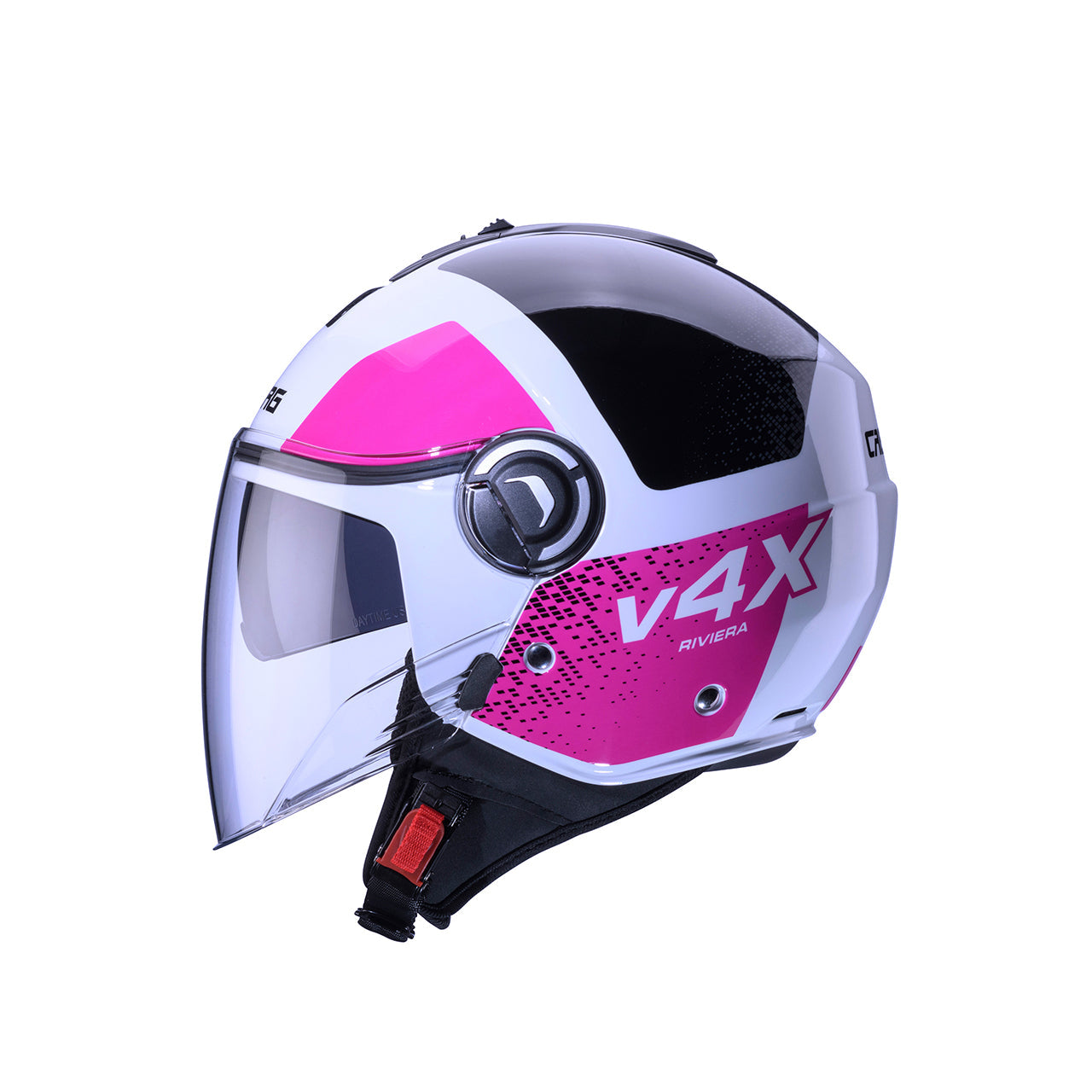 Caberg Riviera V4X Alpha White / Black / Fuchsia