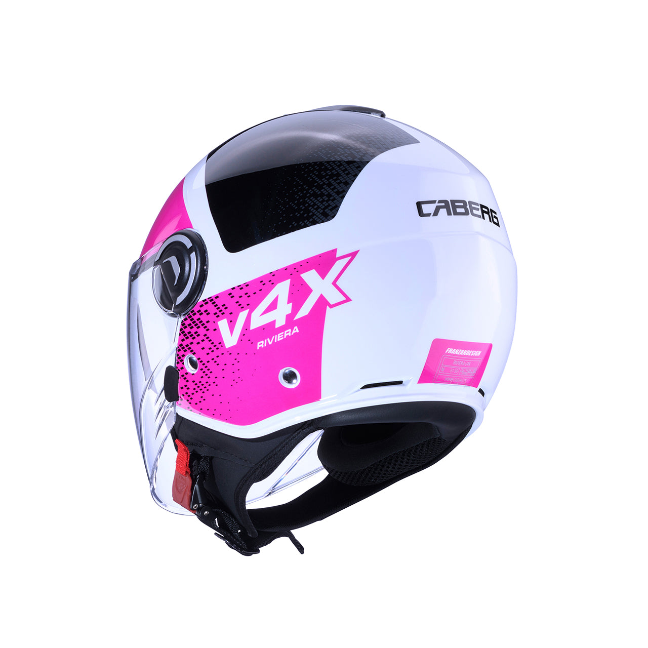 Caberg Riviera V4X Alpha White / Black / Fuchsia
