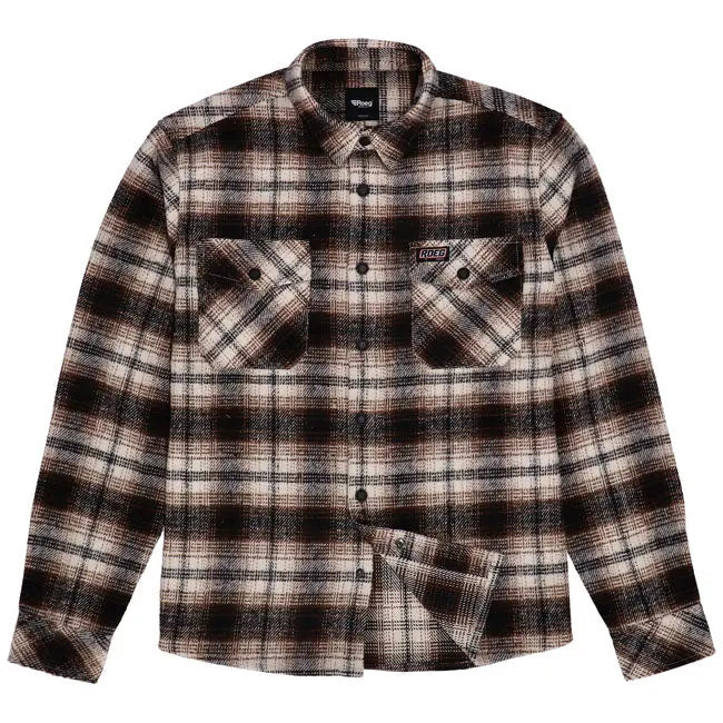 Roeg Blaze Flannel Shirt Brown FREE UK Delivery, FREE 365 Day Returns | Moto Central
