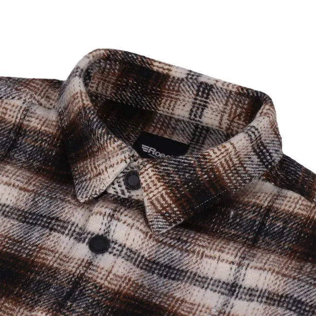 Roeg Blaze Flannel Shirt Brown FREE UK Delivery, FREE 365 Day Returns | Moto Central