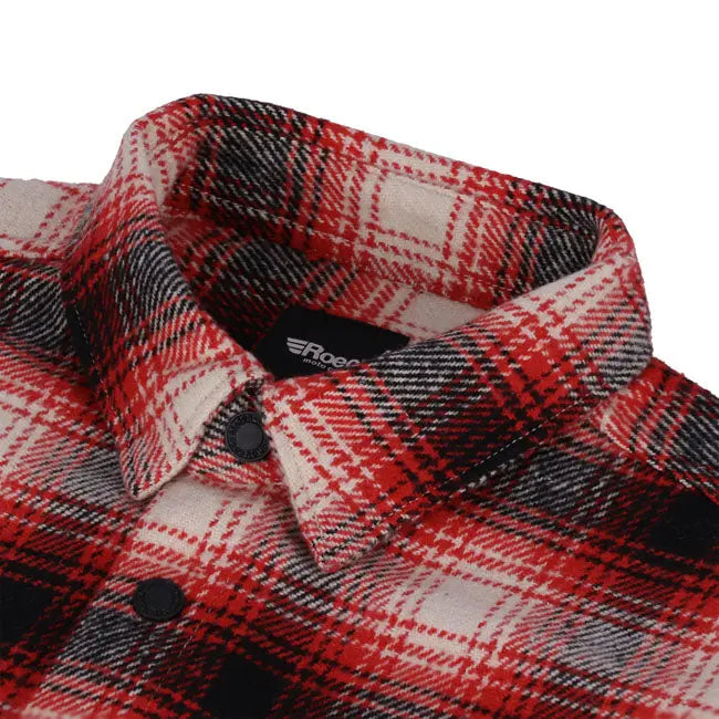 Roeg Blaze Flannel Shirt Red FREE UK Delivery, FREE 365 Day Returns | Moto Central