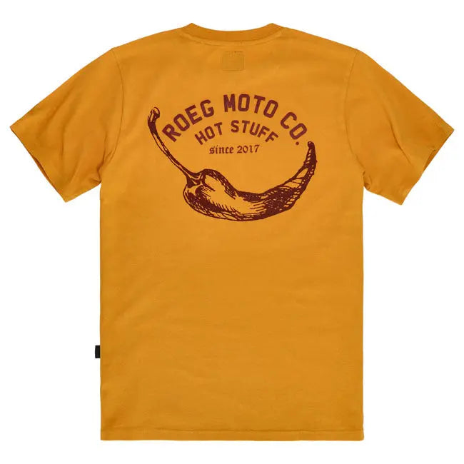 Roeg Pepper T-Shirt Ochre FREE UK Delivery, FREE 365 Day Returns | Moto Central