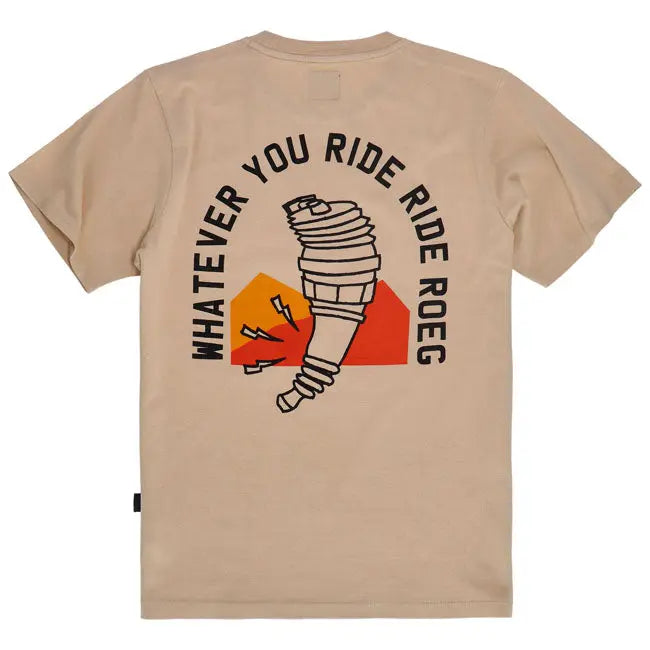 Roeg Ryder T-Shirt Sand FREE UK Delivery, FREE 365 Day Returns | Moto Central