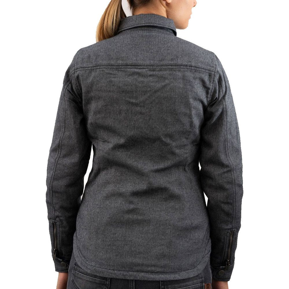 Rokker Boston Ladies Rider Shirt Grey