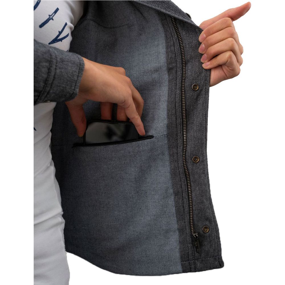 Rokker Boston Ladies Rider Shirt Grey