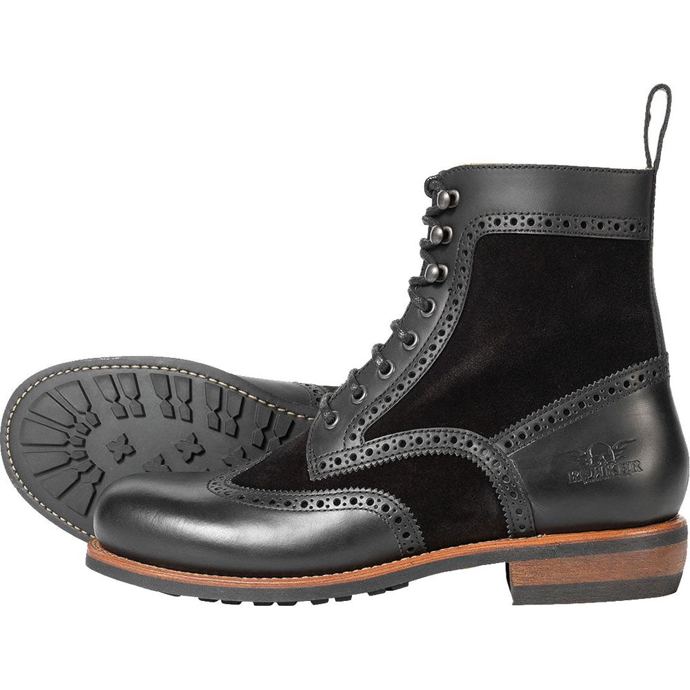 Rokker Frisco Brogue Short Boots Black