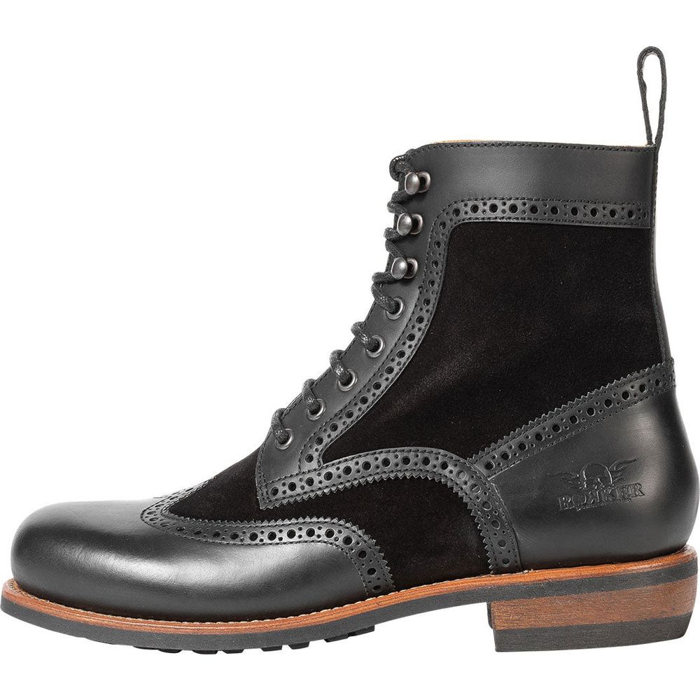 Rokker Frisco Brogue Short Boots Black