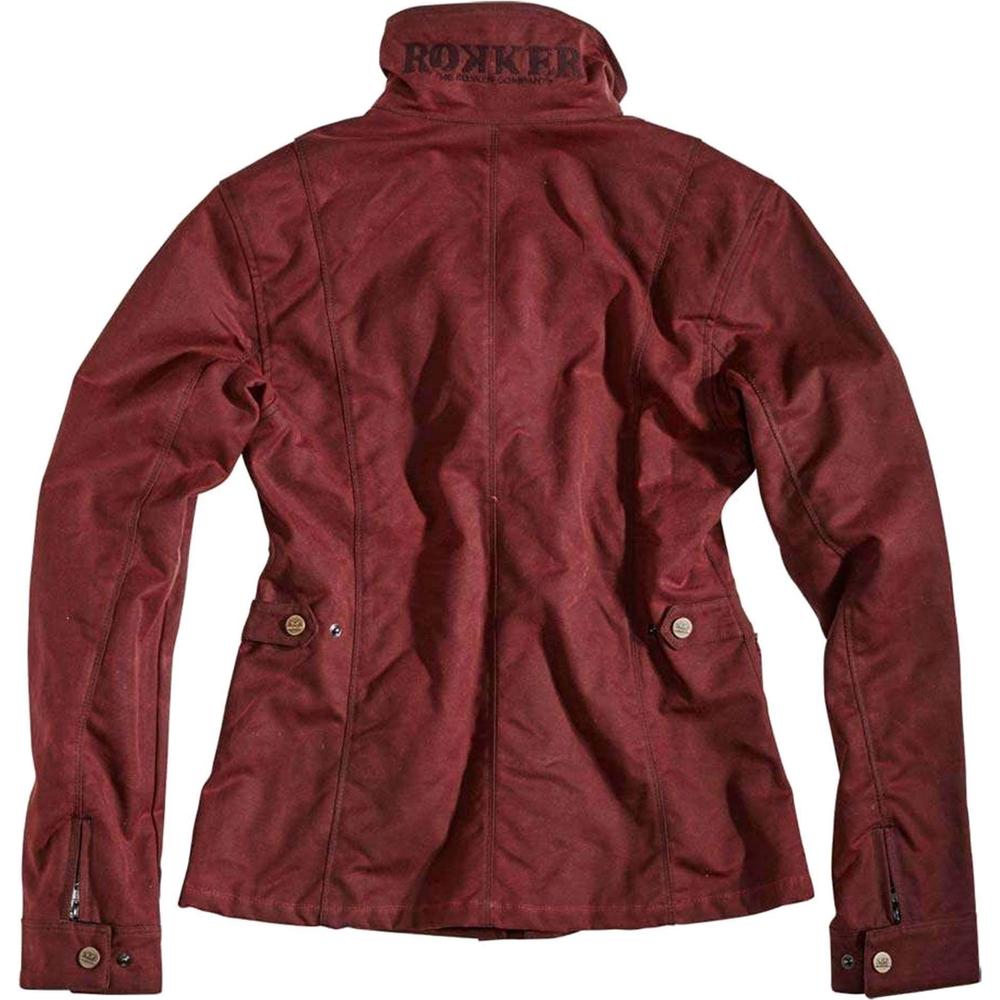 Rokker Ladies Wax Cotton Jacket Red