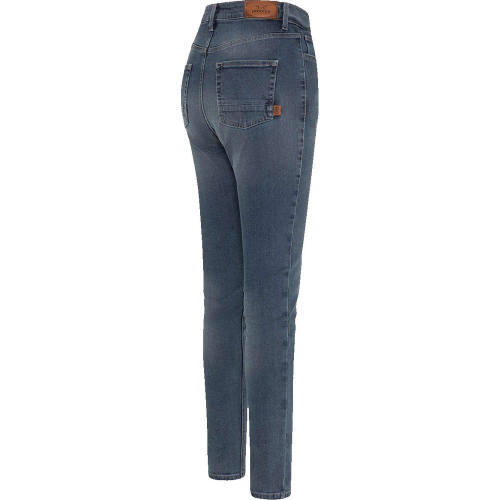 Rokker Rokkertech High Waist AA Denim Jeans Washed Blue