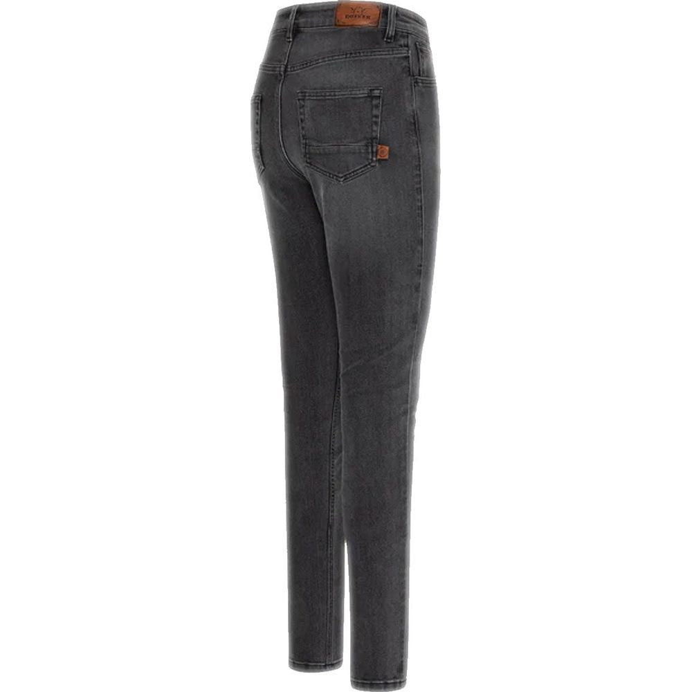 Rokker Rokkertech Ladies High Waist Denim Jeans Dark Grey
