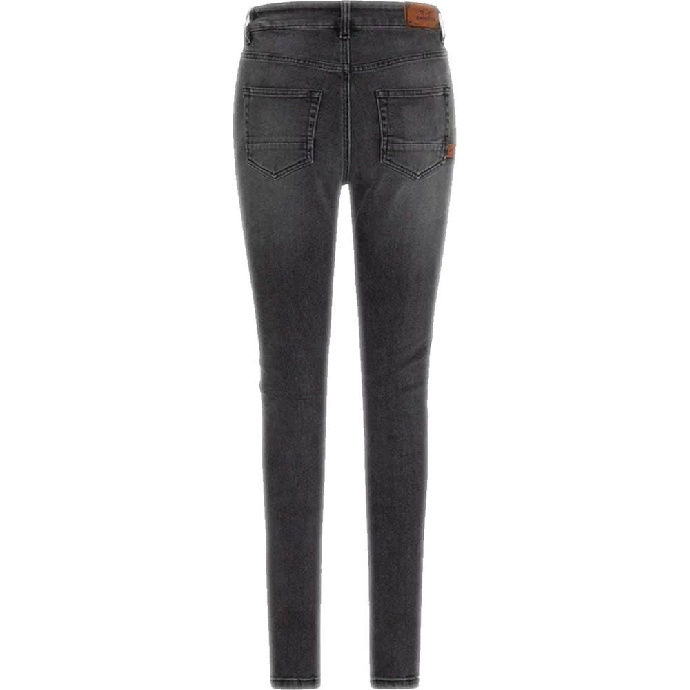 Rokker Rokkertech Ladies High Waist Denim Jeans Dark Grey