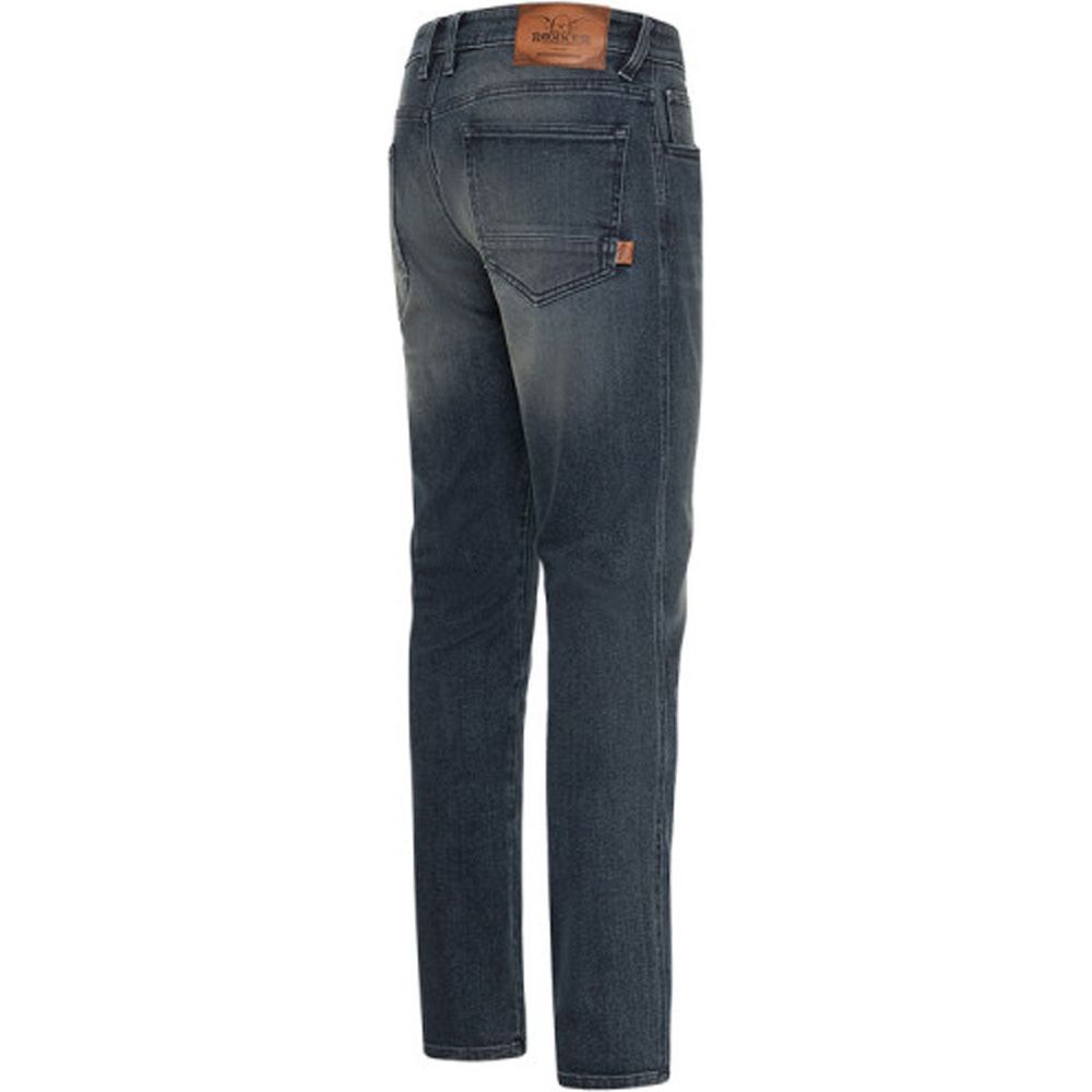 Rokker Rokkertech Tapered Slim Fit Denim Jeans Mid Blue