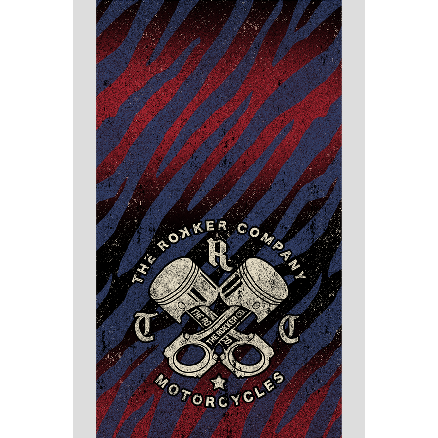 Rokker Tiger Neck Warmer Red / Blue