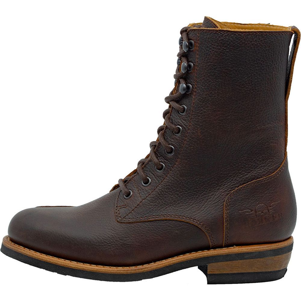 Rokker Urban Rebel Ladies Leather Boots Brown