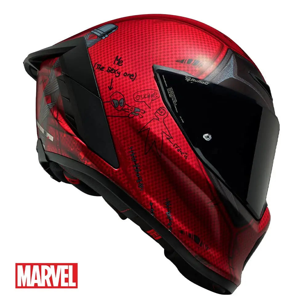Ruroc EOX Marvel's Deadpool Red FREE UK Delivery, FREE 365 Day Returns | Moto Central