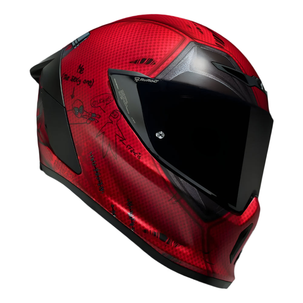 Ruroc EOX Marvel's Deadpool Red FREE UK Delivery, FREE 365 Day Returns | Moto Central