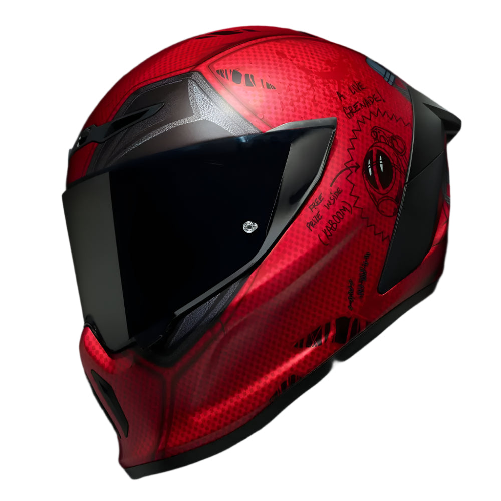 Ruroc EOX Marvel's Deadpool Red FREE UK Delivery, FREE 365 Day Returns | Moto Central