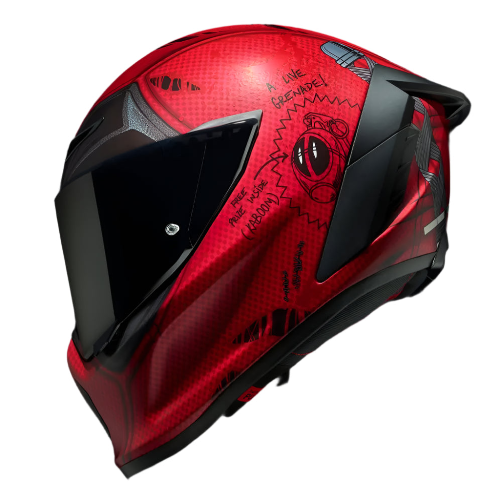 Ruroc EOX Marvel's Deadpool Red FREE UK Delivery, FREE 365 Day Returns | Moto Central